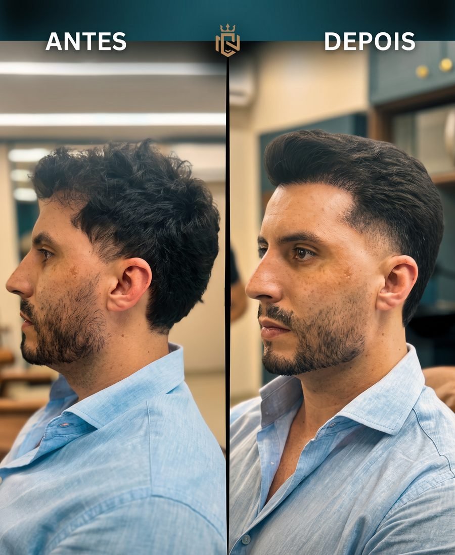 Antes e depois de cliente na Nobre